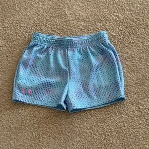 Under Armour Toddler Girls Blue Pink Printed Athletic Shorts 2T